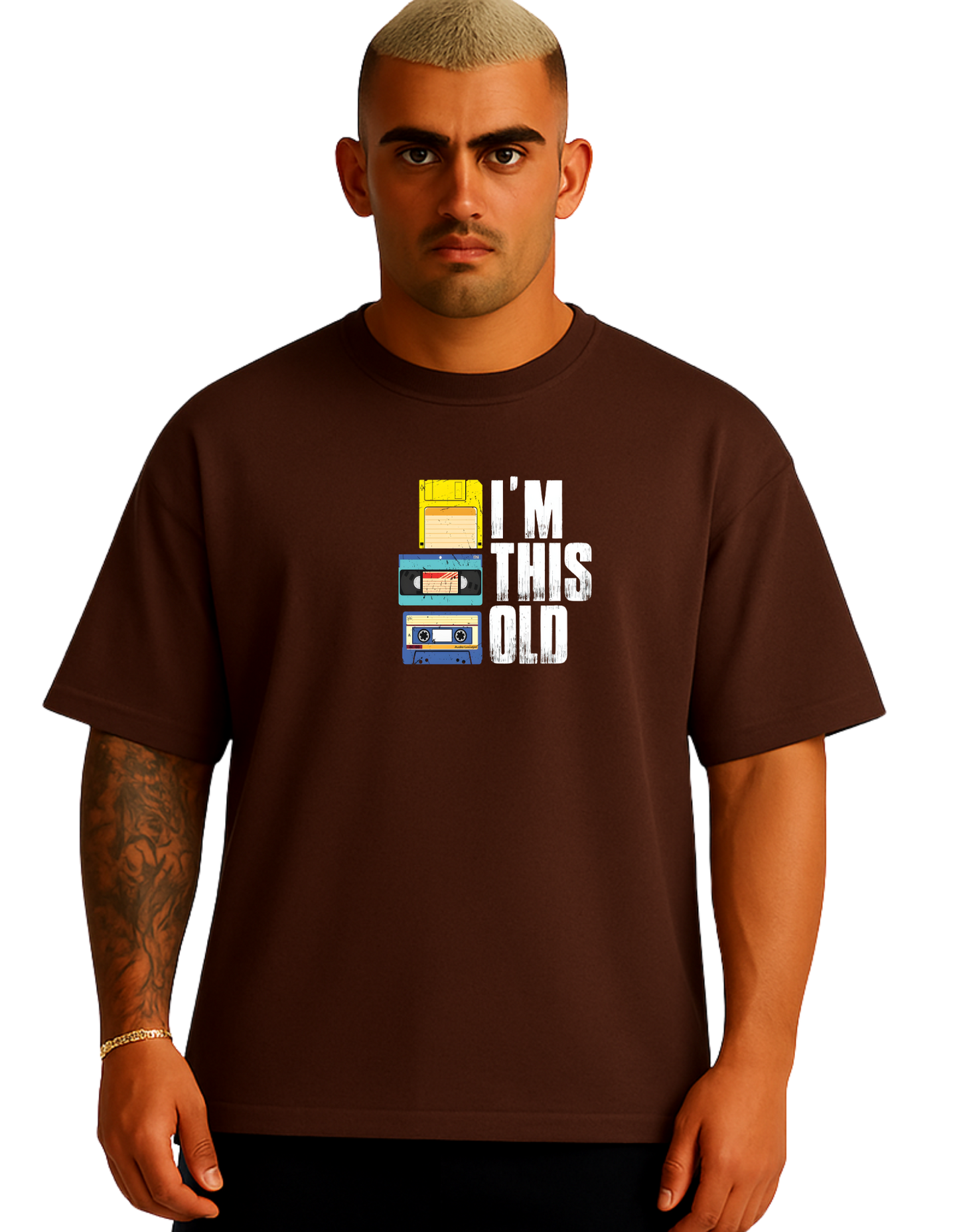 Royals Ribbon Oversized T-Shirts - I M THIS OLD