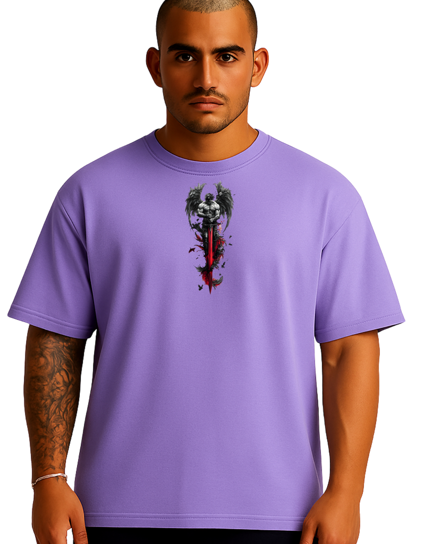 Royals Ribbon Oversized T-Shirts - Angel Warrior