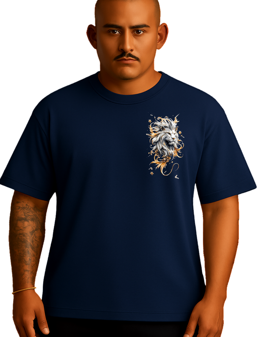Royals Ribbon Oversized T-Shirts - Sparkle Lion