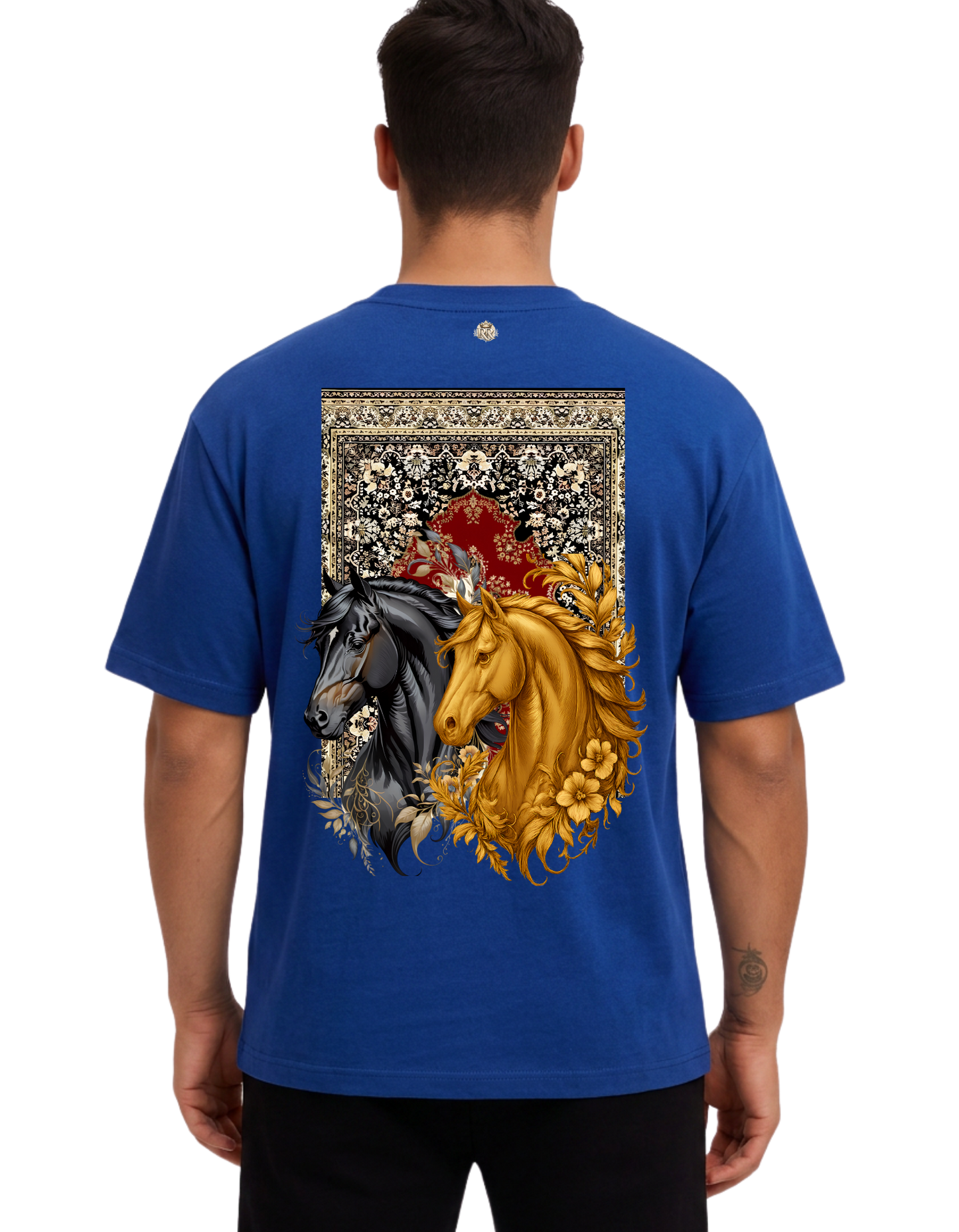 Royals Ribbon Oversized T-Shirts - CARPET ROYAL HORSE